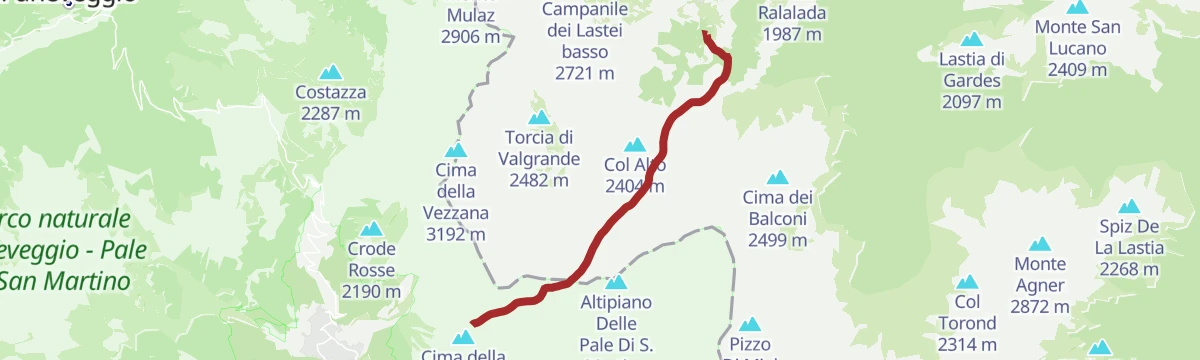 Route map: Crossing the Pale Plateau and descent towards Gares
